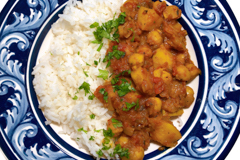 bombay potatoes & chickpeas