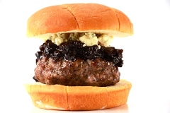 burgers with bacon-cabernet reduction
