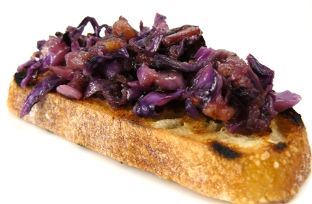 cabbage bruschetta