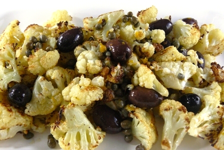 cauliflower with olives