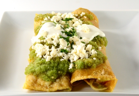 chicken enchiladas with tomatillo sauce