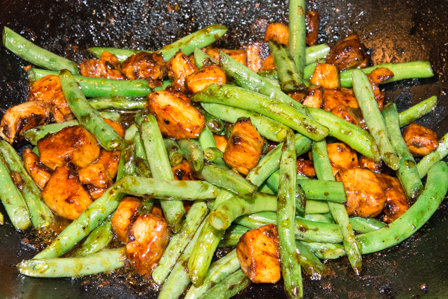 chicken & green beans in Plum Sauce