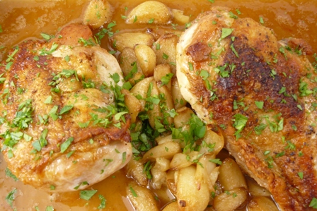 cloves of garlic. with 40 cloves of garlic