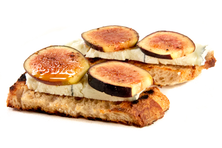 figs and aged goat cheese