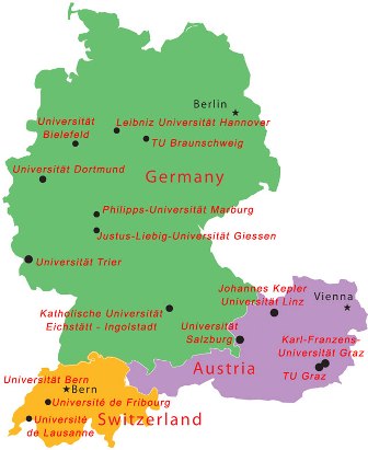 Germany & Austria map