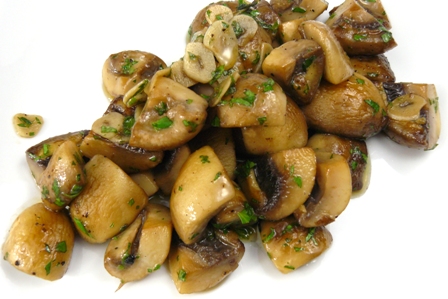 mushrooms with garlic and parsley