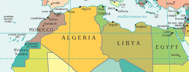 North Africa map