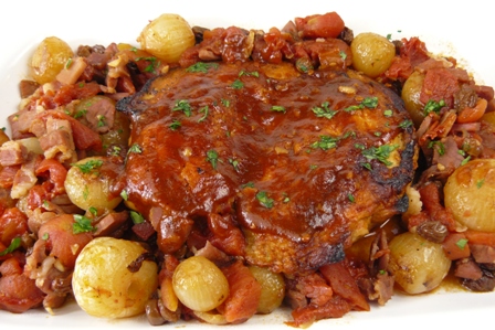 portuguese chicken in a pot