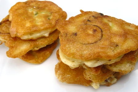 spring onion frittelle