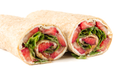 strawberry-arugula wrap