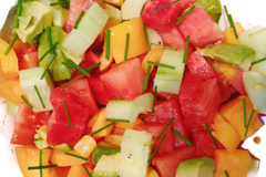 tomato and watermelon salad